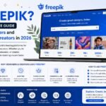 Designer using Freepik to access graphic resources, AI-powered design tools, templates, vectors, and stock images for creative projects in 2026.