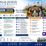 Mangalayatan University Admission 2026 complete guide banner featuring the university campus, students, eligibility criteria, admission process, fee structure, scholarships, placements and important admission dates.