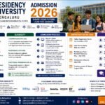 Presidency University Bengaluru Admission 2026 complete guide banner featuring the university campus, students, eligibility criteria, admission process, fee structure, scholarships, placements and important admission dates.