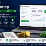 Investor using the ET Money SIP Calculator on a laptop to estimate mutual fund SIP returns, future investment value, and wealth creation through compounding.