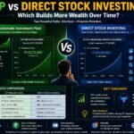 First-time investor comparing SIP mutual funds and direct stock market investments using financial charts, portfolio analysis, and risk assessment tools.