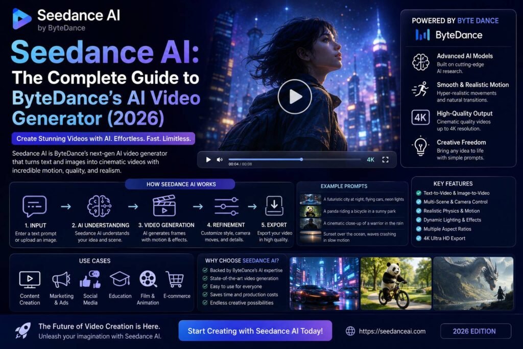 Content creator using Seedance AI by ByteDance to generate high-quality videos from text prompts with AI-powered editing, animation, and cinematic effects.