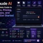 Professional using Claude AI by Anthropic for writing, coding, document analysis, research, and AI-powered productivity on a desktop computer.